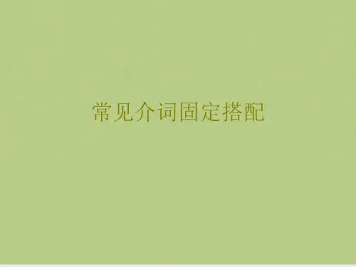 常见介词固定搭配