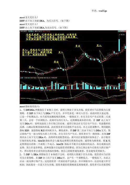 macd金叉和死叉图解