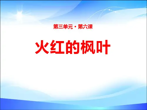 《火红的枫叶》PPT下载【精品推荐课件】