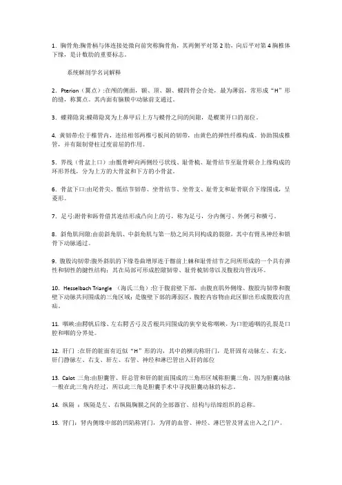 系解名词解释
