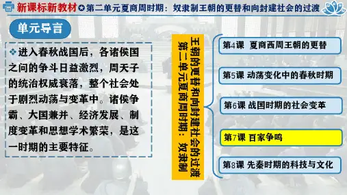 2.7 百家争鸣  课件 部编版七年级历史上学期