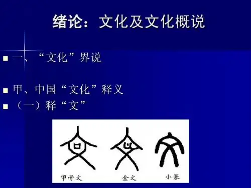 中国传统文化概说0绪论：文化及文化概说