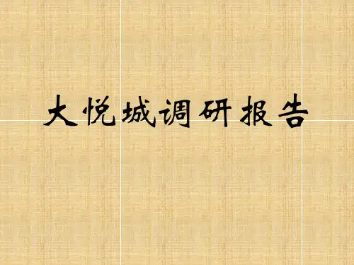 天津大悦城调研报告