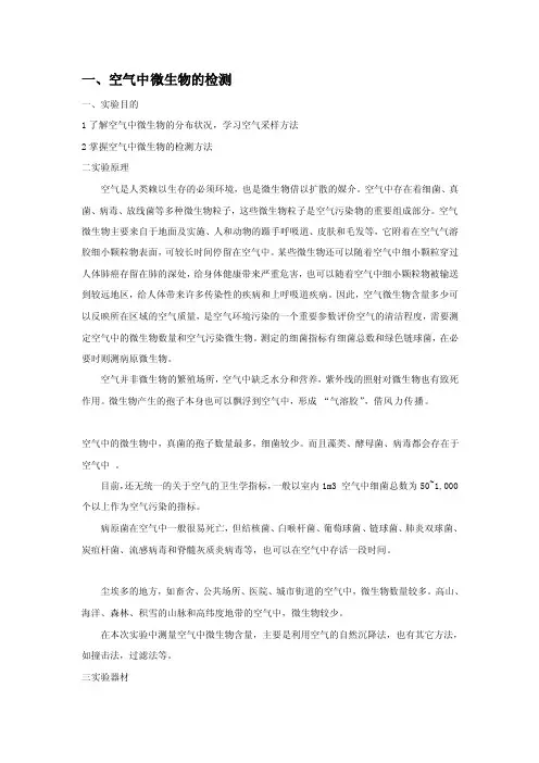 [说明]空气中微生物检测1