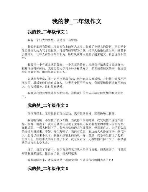 我的梦二年级作文