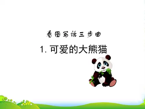 人教部编版一年级下册语文课件 - 看图写话训练 01可爱的大熊猫