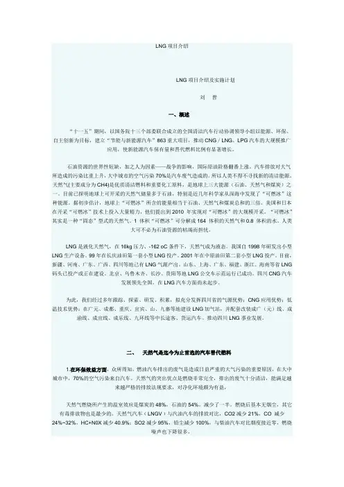LNG项目介绍及实施计划