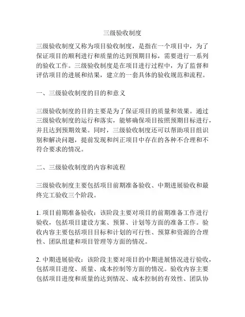 三级验收制度