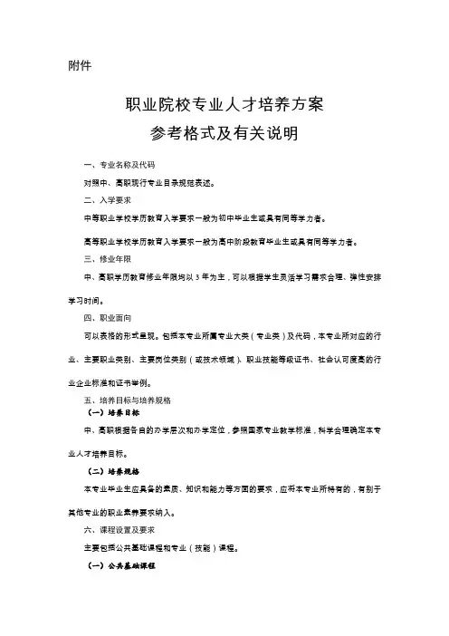 人培方案模板