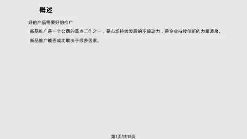 新产品的推广PPT课件