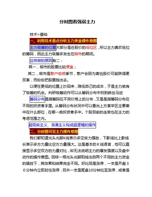 分时图看强弱主力
