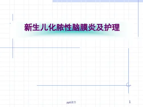 新生儿化脓性脑膜炎及护理【新生儿科】  ppt课件