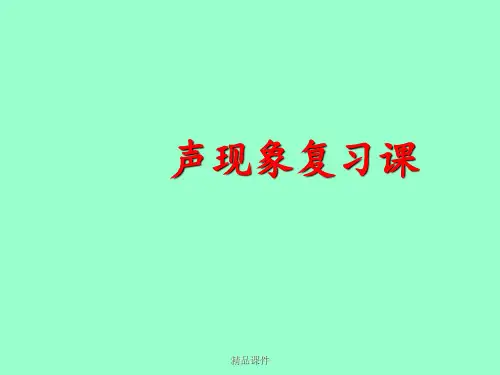 声现象复习ppt课件
