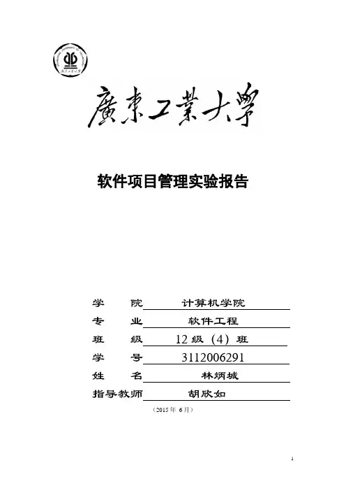 软件项目管理实验报告2