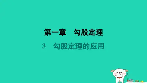 八年级数学上册第1章勾股定理3勾股定理的应用新版北师大版