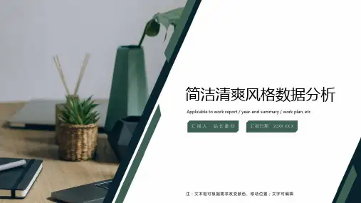 简洁清爽风格数据分析ppt模板