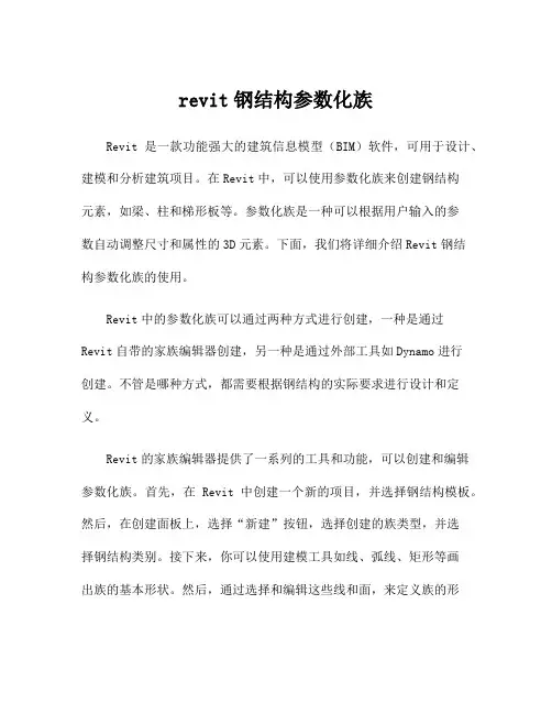 revit钢结构参数化族