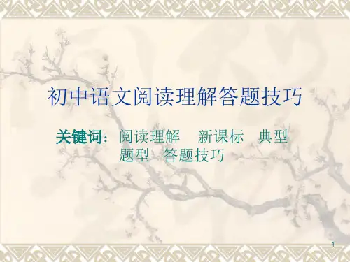 初中语文阅读理解答题技巧ppt课件