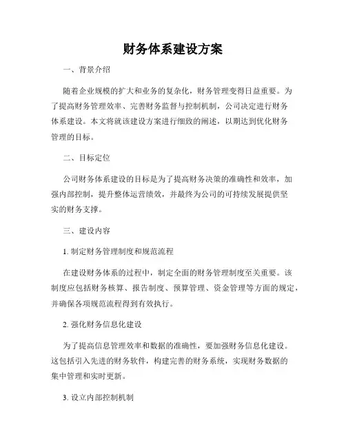 财务体系建设方案