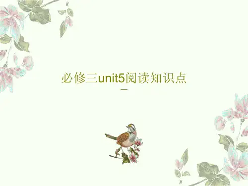 必修三unit5阅读知识点共37页PPT