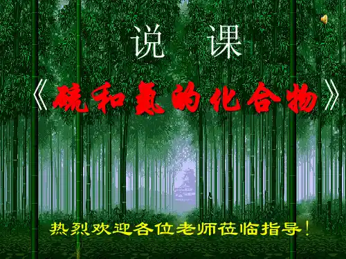 《硫和氮的化合物》说课课件