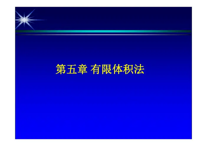 5. 有限体积法