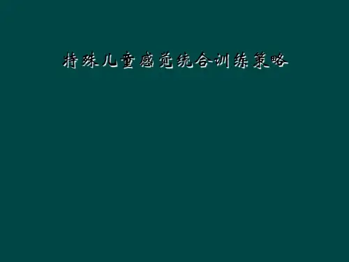 特殊儿童感觉统合训练策略