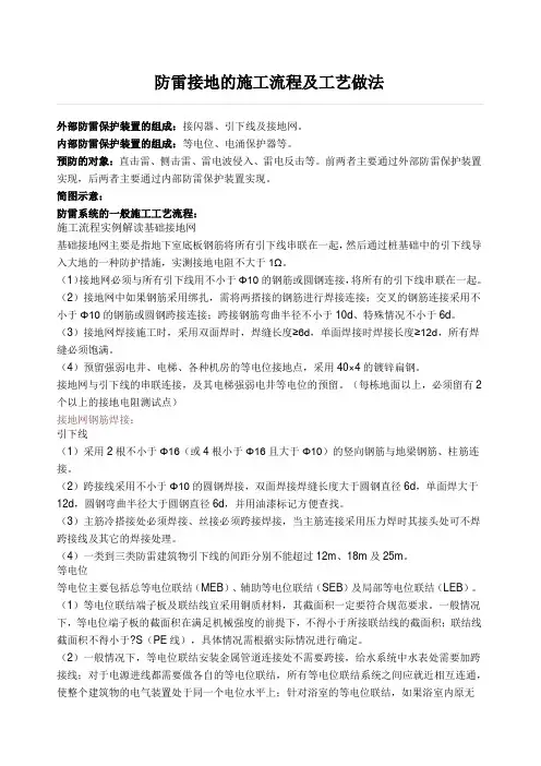 防雷接地的施工流程及工艺做法图文