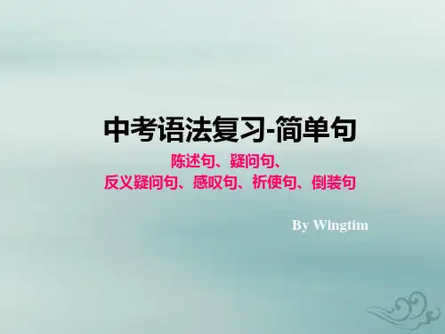中考语法复习-简单句(共25张ppt)