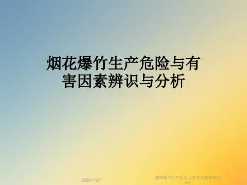 烟花爆竹生产危险与有害因素辨识与分析