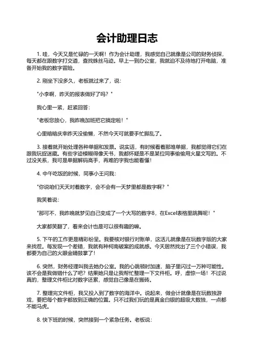 会计助理日志