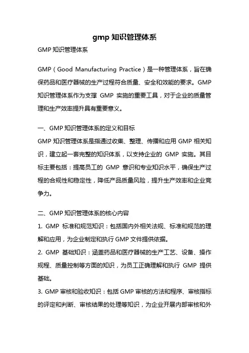 gmp知识管理体系