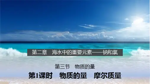 物质的量  摩尔质量(教学课件)--高中化学人教版 (2019)必修第一册