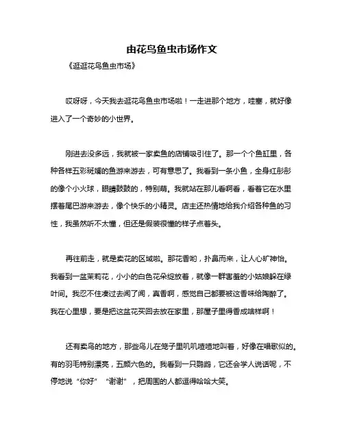 由花鸟鱼虫市场作文