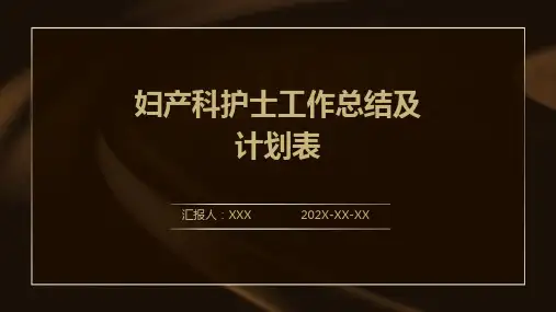 妇产科护士工作总结及计划表