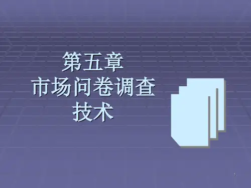 问卷调查技术PPT课件