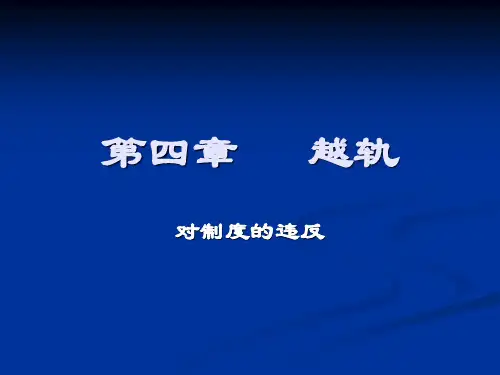 社会学课件第四章 越轨
