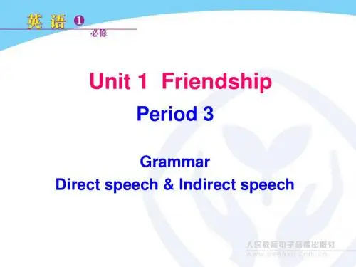 Unit 1  Friendship Period 3 grammar