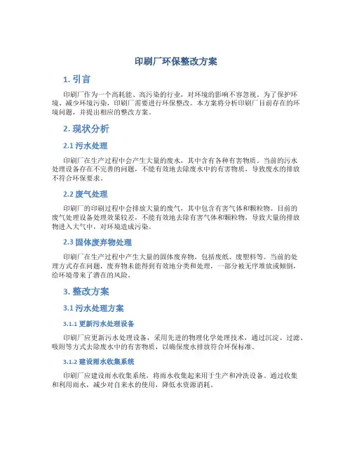 印刷厂环保整改方案