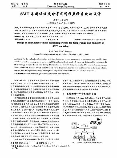 SMT车间温湿度分布式远程监控系统的设计