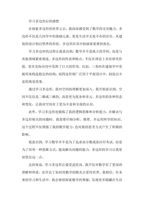 多边形学后感
