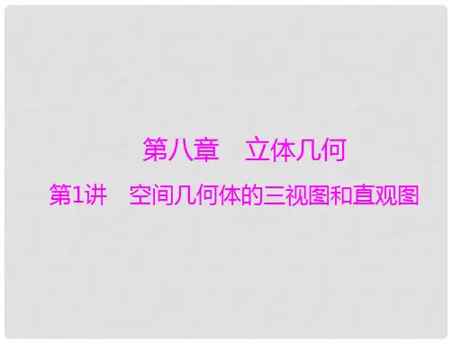 高考数学一轮总复习 第八章 立体几何 第1讲 空间几何