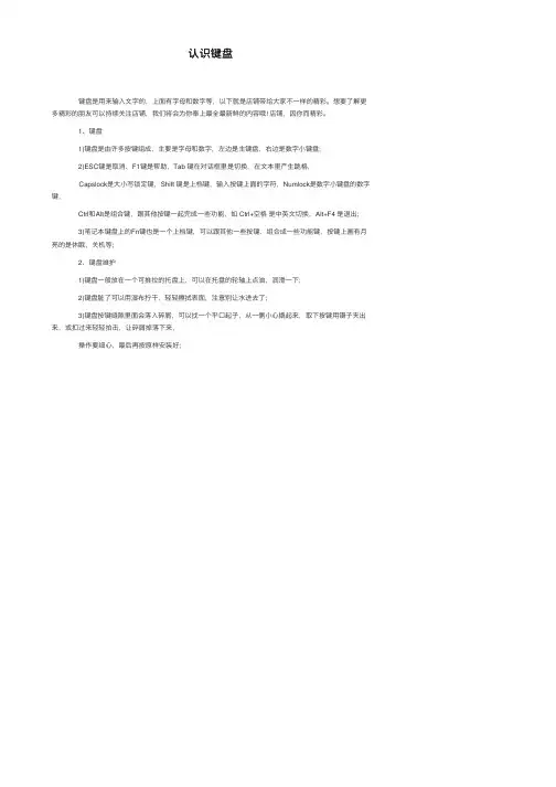 认识键盘——精选推荐