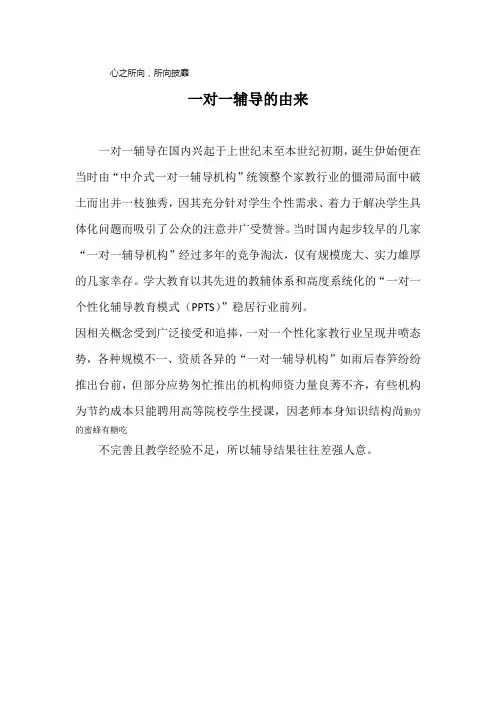 嗨课堂：一对一辅导的由来