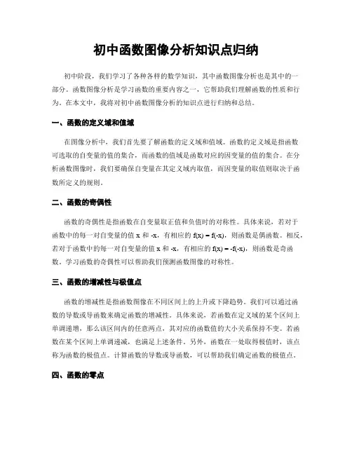 初中函数图像分析知识点归纳