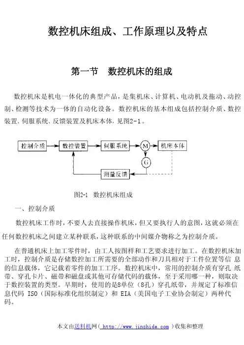 数控机床组成、工作原理以及特点