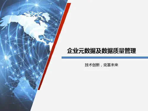 企业元数据及数据质量管理