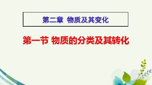 《物质的分类及转化》PPT