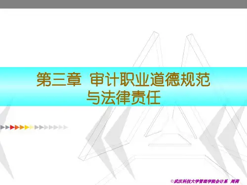 审计职业道德规范与法律责任课件