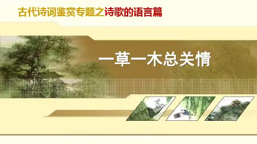 2021新高考语文诗歌鉴赏之语言